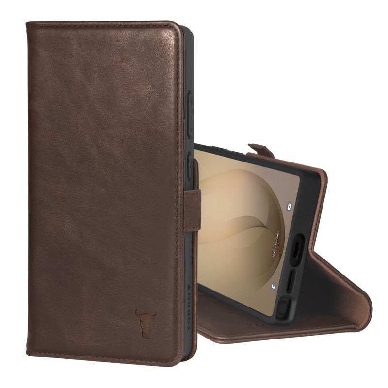 TORRO Leather Case Compatible with Samsung Galaxy S26 Ultra 5G 2026 - Premium Leather Wallet Case with Kickstand and Card Slots (Dark Brown) - Image 1
