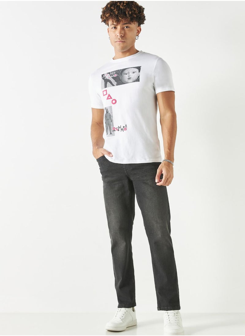 SP Characters Squid Game Print Crew Neck T-Shirt  - Image 4
