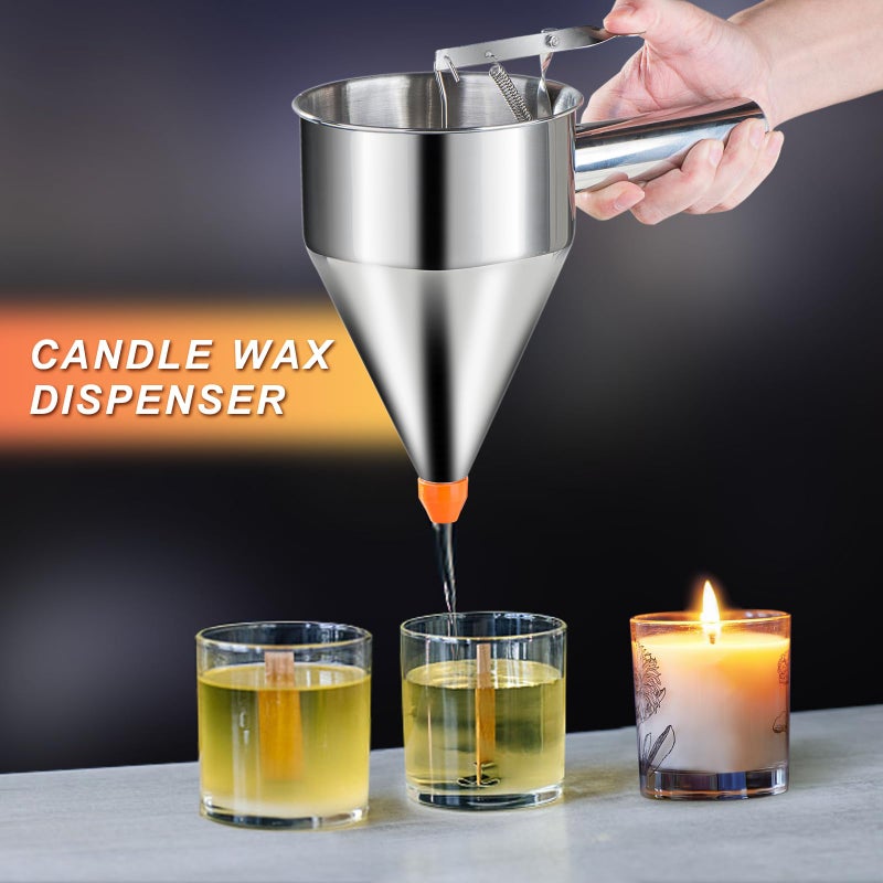 choxila Choxila 40oz Pancake Batter Dispenser, Stainless Steel 4 Caliber Funnel Cake Dispenser with Stand Great for Pancakes, Cupcakes and Baked Goods  - Image 4