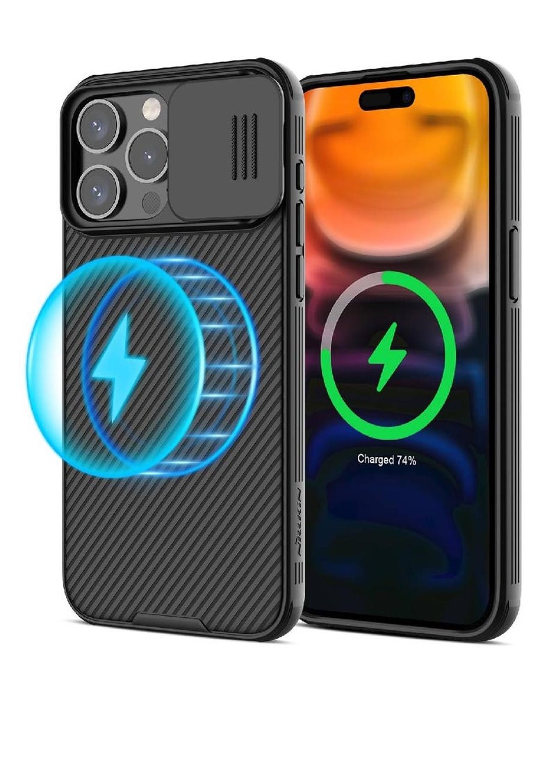Nillkin Protective Slide Camera Protection CamShield Pro With MagSafe Magnetic Compatible iPhone 15 Pro Max 2023 Black  - Image 1