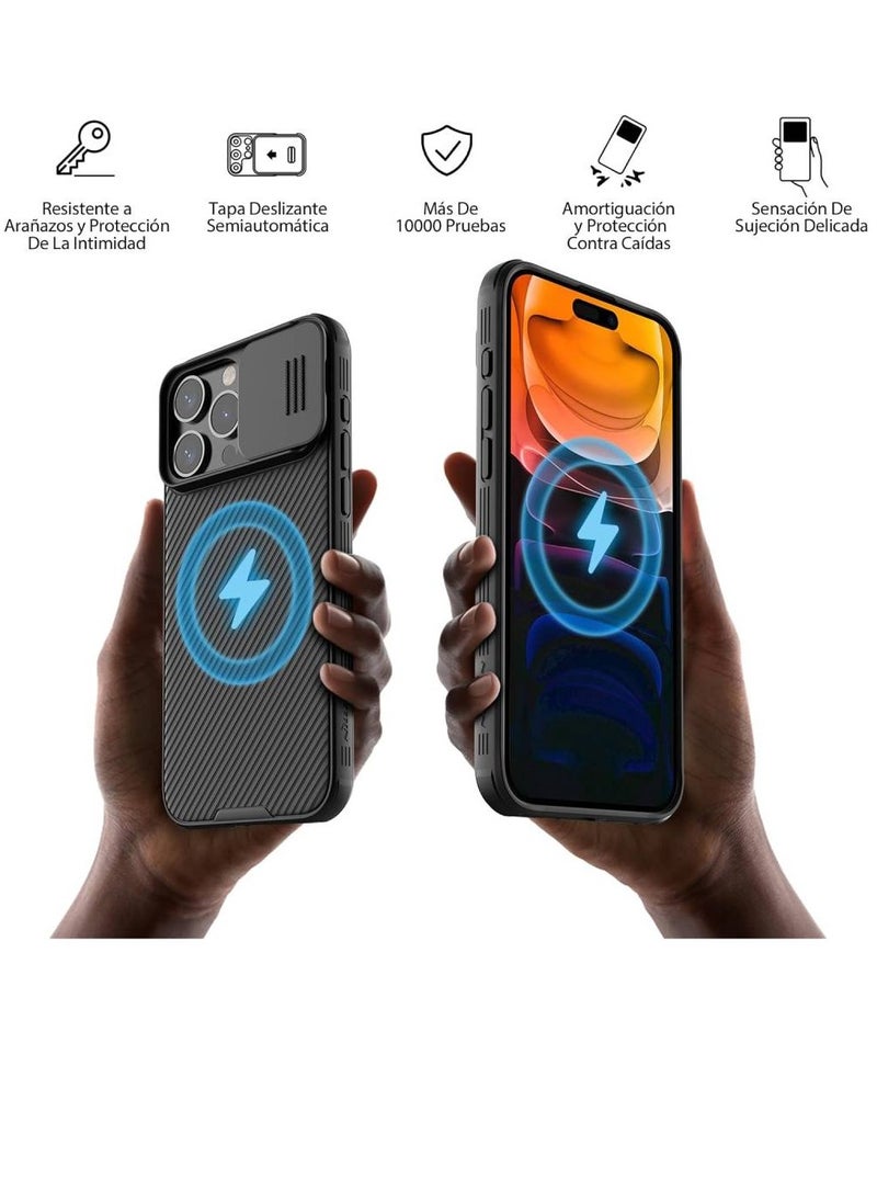 Nillkin Protective Slide Camera Protection CamShield Pro With MagSafe Magnetic Compatible iPhone 15 Pro Max 2023 Black  - Image 5
