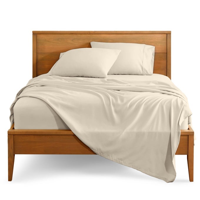QUEEN SHEET SET LUXURY 1800 ULTRASOFT MICROFIBER BED SHEETS DOUBLE BRUSHED DEEP POCKETS EASY FIT 4 PIECE SET BEDDING SHEETS PILLOWCASES QUEEN SAND