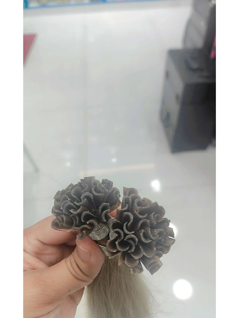 HK Weft 100% Human Hair Extensions Human Hair Soft Straight Remy Hair Easy Stick HK-ZSY1017 - Image 4