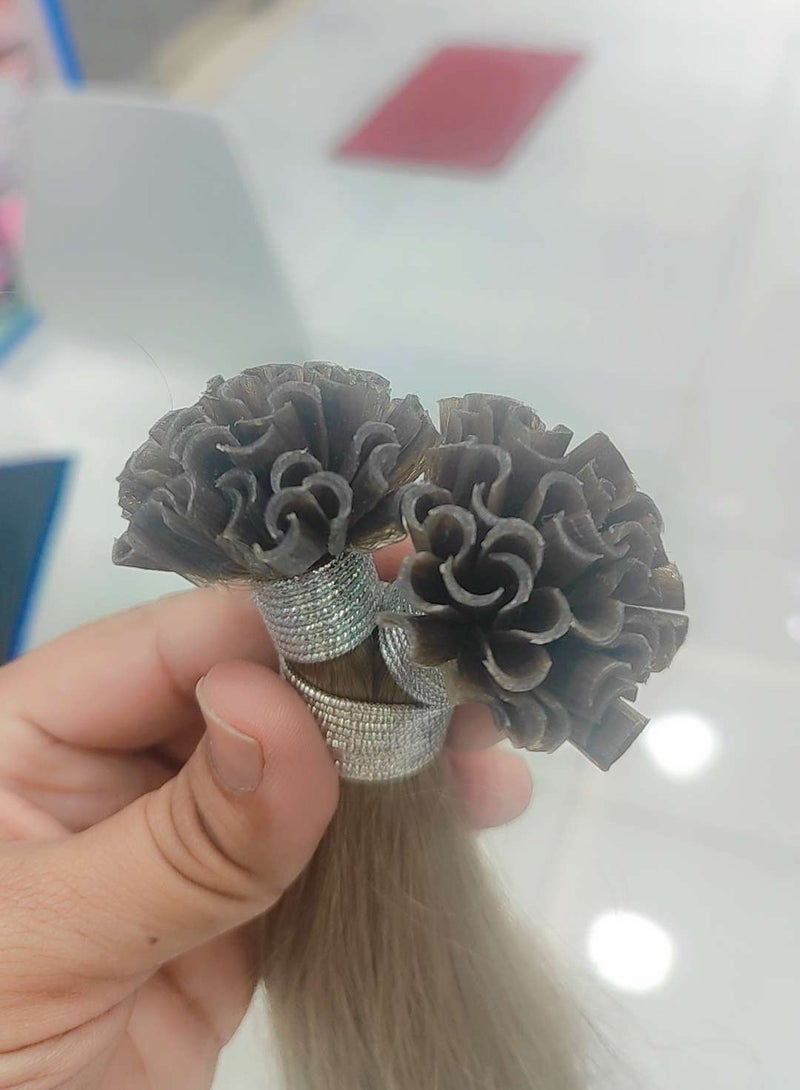 HK Weft 100% Human Hair Extensions Human Hair Soft Straight Remy Hair Easy Stick HK-ZSY1017 - Image 5