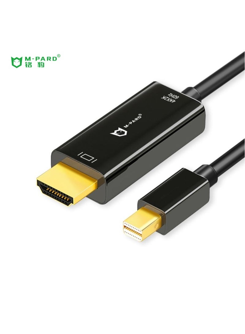 M-Pard 4K60Hz Mini DP to HDMI Converter Cable for Apple Mac, Microsoft Laptop Monitor Projection, Black, 1.8m - Image 1