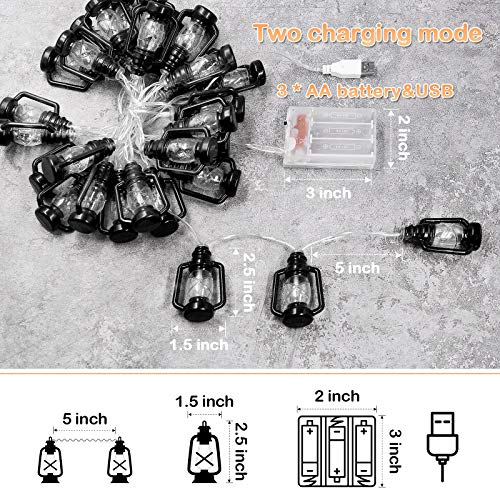 AceList Camping Lantern String Light 30 LED Camping Lights Battery and USB Operated, Happy Camper Mini Kerosene Lamp Perfect for Camping Decorations, Party, Classroom, Christmas and Travel - Image 5