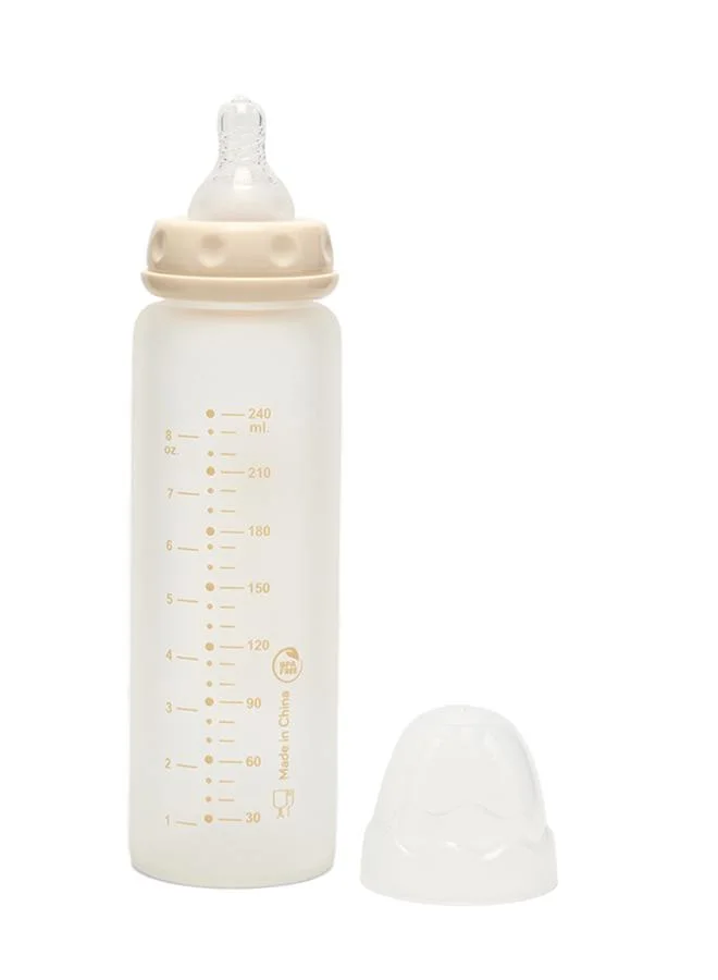 أطفال وأكثر Babies & More Baby Off-White Shatterproof Glass Feeding Bottle 240ml