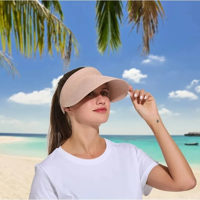 تيزجيلسين Women's Straw Visor Hat