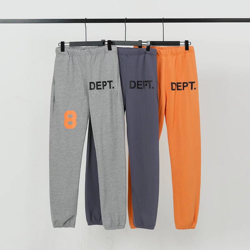 Trendy Brand Vintage Splash Double Stitching Sports Trousers For Men And Women Couple Micro-Flared Pants Casual Sweat Pants - Image 5
