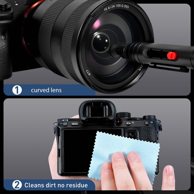 MBJRFU Camera Lens Cleaning Kit - Mirrorless and DSLR Camera Cleaning Kit, Including Lens Paper/Blower, Cotton swabs, dust Free Cloth, Lens Pen, Cleaning Brush - Image 4