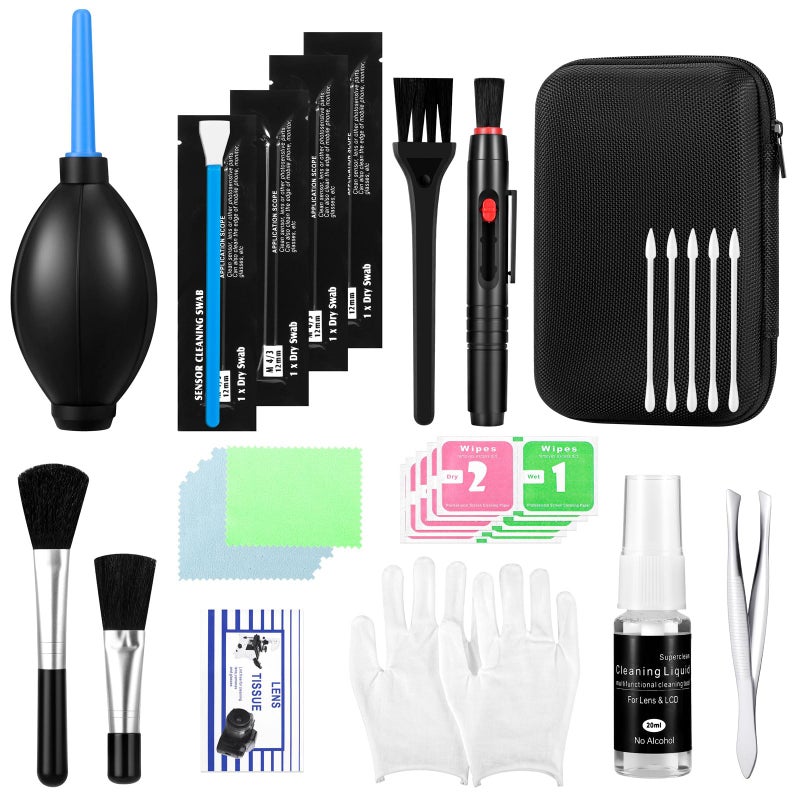 MBJRFU Camera Lens Cleaning Kit - Mirrorless and DSLR Camera Cleaning Kit, Including Lens Paper/Blower, Cotton swabs, dust Free Cloth, Lens Pen, Cleaning Brush - Image 2