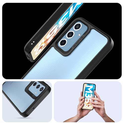 KAPAVER Impulse Series Back Cover Case Compatible with Galaxy M35 (PC+TPU) (Black) - Image 3