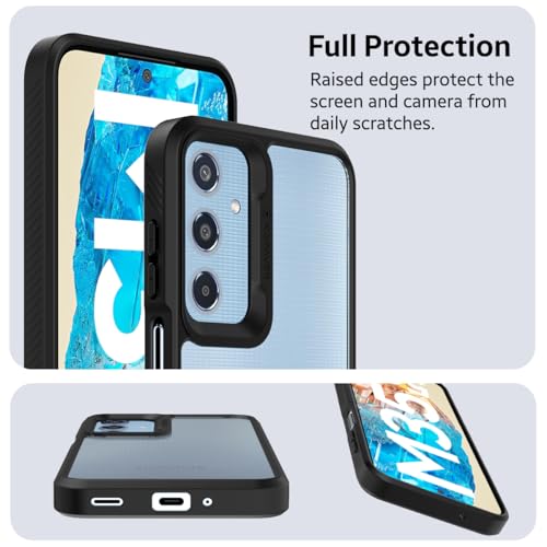 KAPAVER Impulse Series Back Cover Case Compatible with Galaxy M35 (PC+TPU) (Black) - Image 5