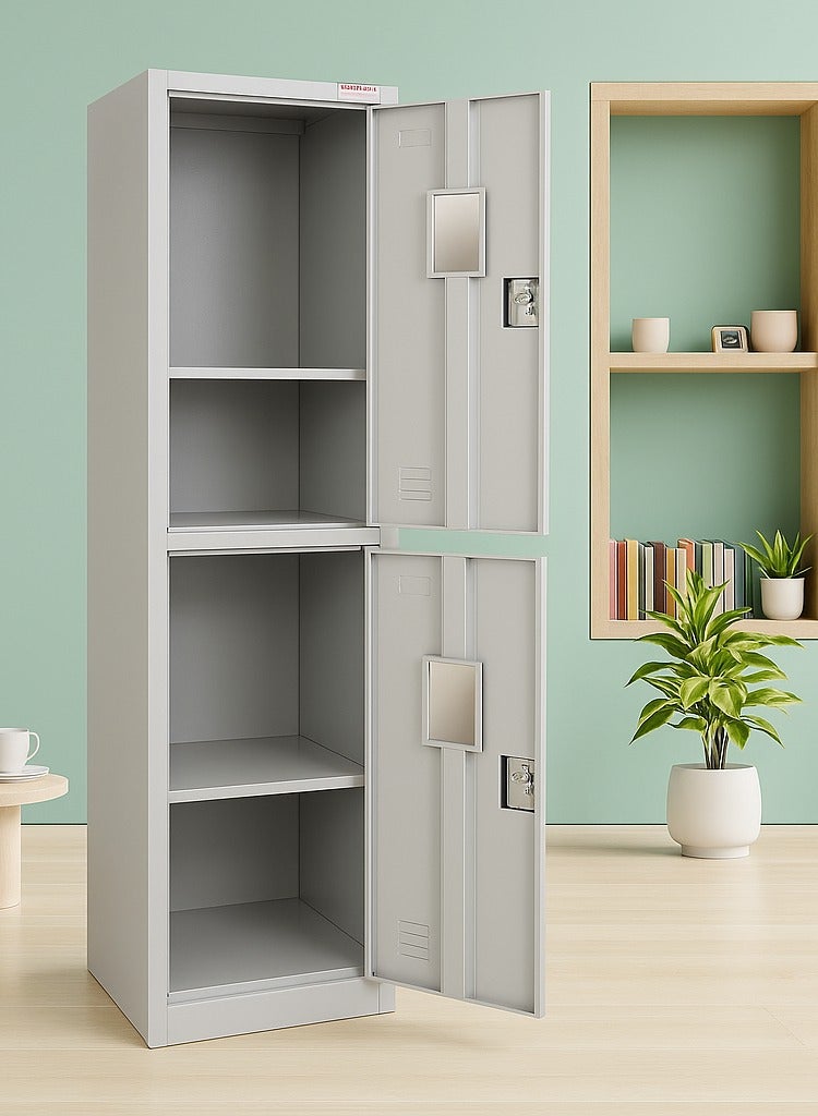 KARNAK خزانة تخزين معدنية ببابين مع مفاتيح للمنزل والمكتب والمدرسة والغرفة الخاصة - Image 2