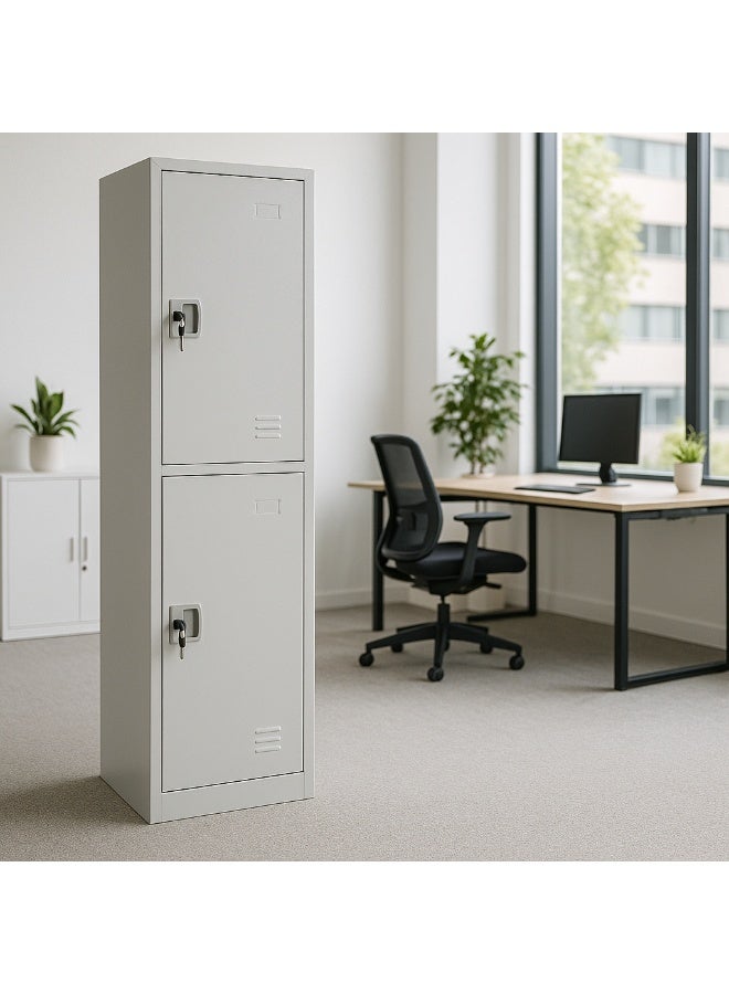 KARNAK خزانة تخزين معدنية ببابين مع مفاتيح للمنزل والمكتب والمدرسة والغرفة الخاصة - Image 5