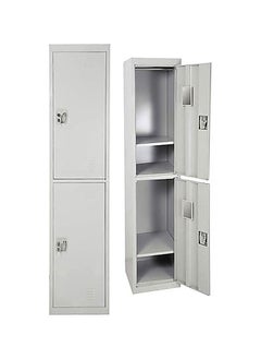 2 Doors Locker Steel Metal Storage Cabinet With Keys For Home Office School And Private Room