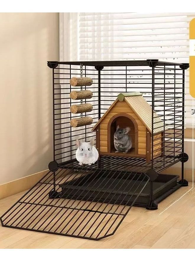 Generic Indoor Cat Cage Bird Flight Cages Cat Crate Kennels Large w/ Front Doors Ladders Platforms Bed Bottom Tray for Pet Puppies Ferrett Rabbit Hedgehog  - Image 1