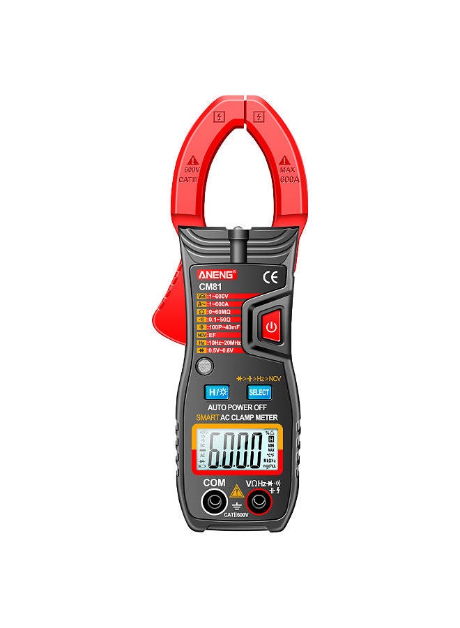 ANENG ANENG CM81 Smart AC Clamp Meter Clamp Type Multimeter 6000 Counts Auto Range Voltmeter 600A Ammeter Resistance Meter with Flashlight - Image 1