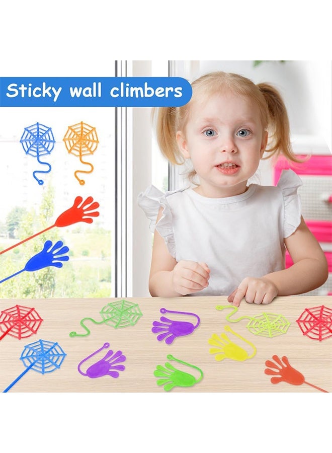 20Pcs Sticky Hands  20Pcs Sticky Spider Web,Sticky Finger  Kids' Party Favor Sets Fun Toys Party Favors Wacky Fun Stretchy Sticky Hands Party Favors Birthday Parties Articles Toys for Sensory Kids - Image 4