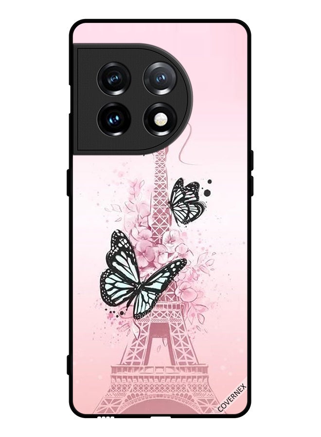 Covernex Protective Case Cover For OnePlus 11 Butterflies On Eiffel Tower - Image 1