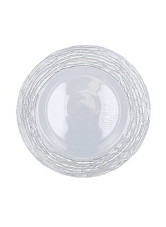 La Mesa La Mesa silver glass charger plate 13"  - Image 1