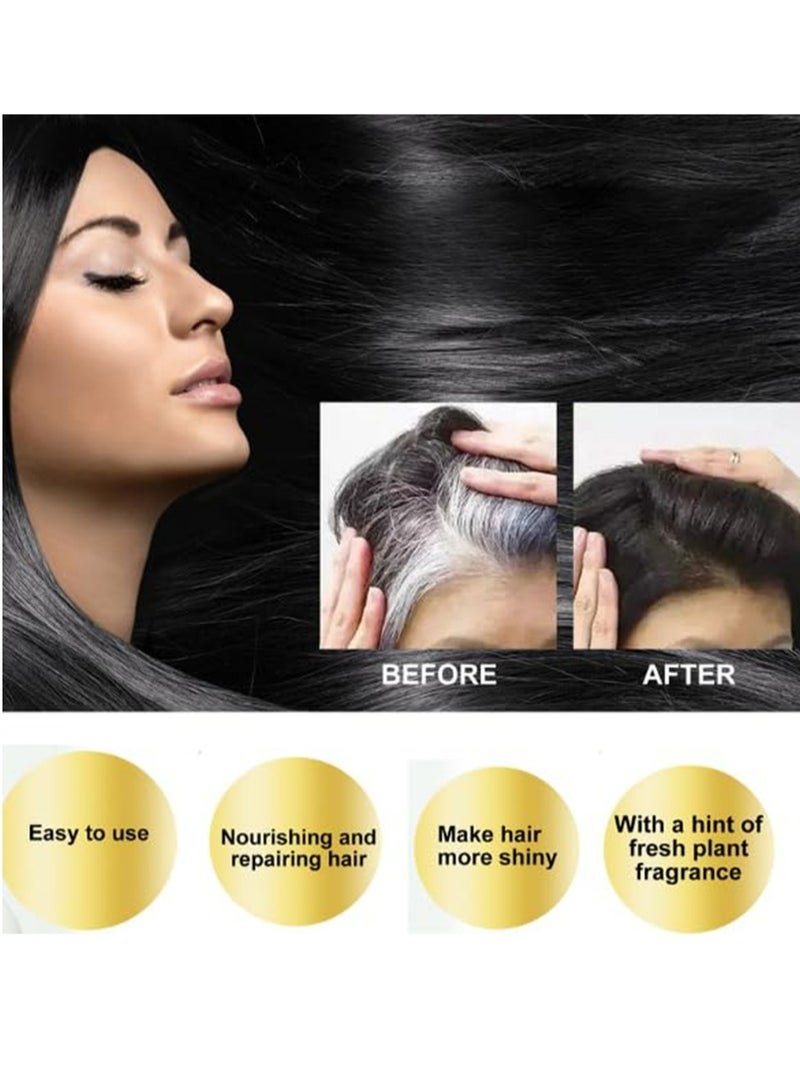 Generic Bubble Plant Hair Dye,New Botanical Bubble Hair Dye Hair Dye Shampoo for Women Men 30ml 10 Packs/Box(Natural Black)  - Image 4