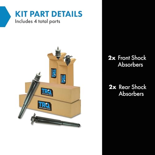 TRQ Front and Rear Shock Absorber Set Compatible with 2007-2017 Jeep Wrangler - Image 2