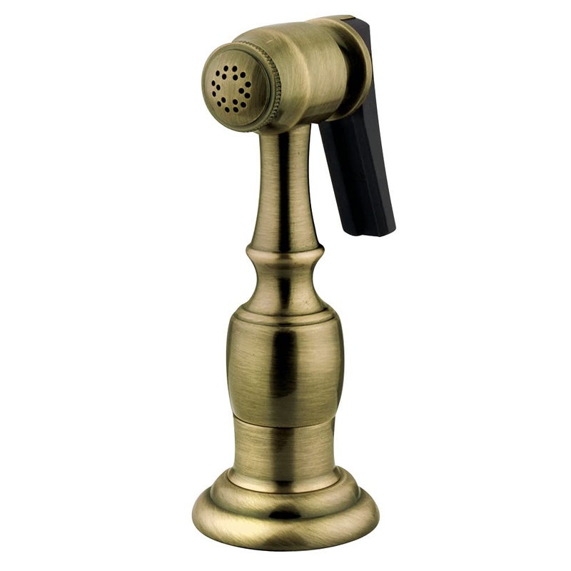 Kingston Brass صنبور مطبخ كينغستون برأس جانبي KBSPR3، نحاس عتيق - Image 1