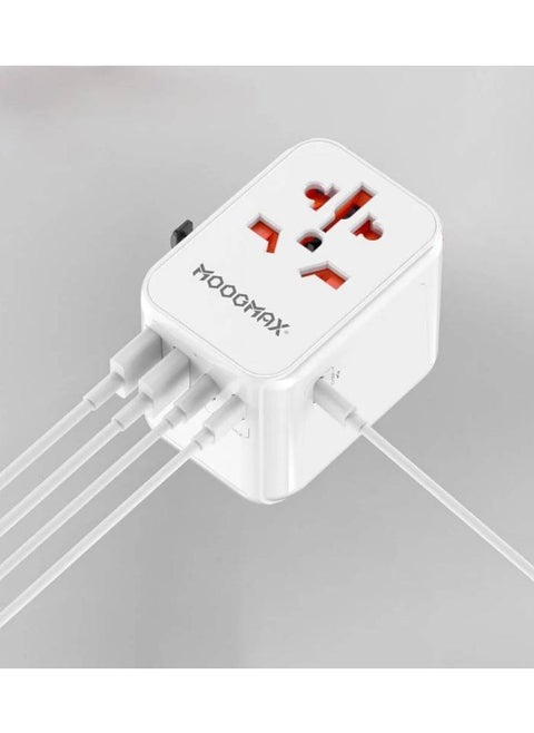 محول الطاقة الدولي متعدد الإمكانات من MOOGMAX: أمان متقدم ودعم متعدد الأجهزة لاتصال عالمي سلس