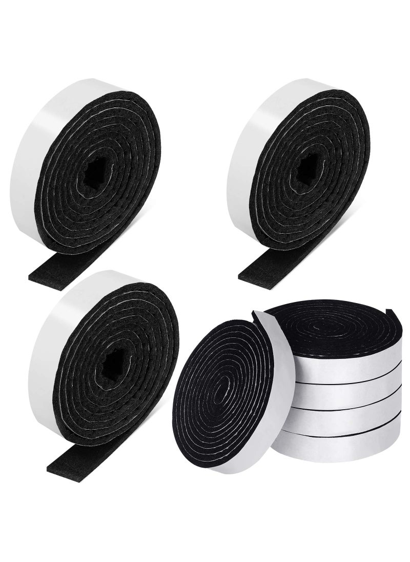 Zonon Zonon 8 Rolls 12 x 60 Inch Felt Strips with Adhesive Backing Felt Tapes Rolls Furniture SelfStick Heavy Duty Polyester for Protecting Furniture and DIY AdhesiveBlack 