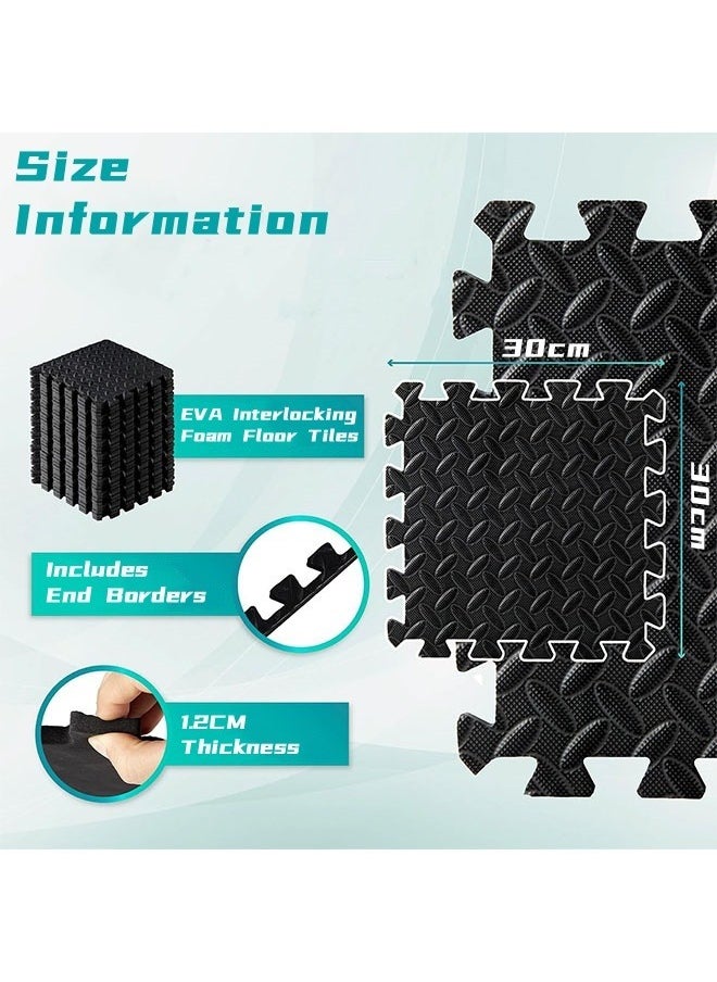 Generic - Foam Floor Mat, Gym Flooring for Home Gym Interlocking Exercise, Children's Patchwork Crawling Mat, Home Bedroom Floor Mat, Thickened Crawling Mat,  EVA  Summer Jigsaw Carpet（Black） - Image 1