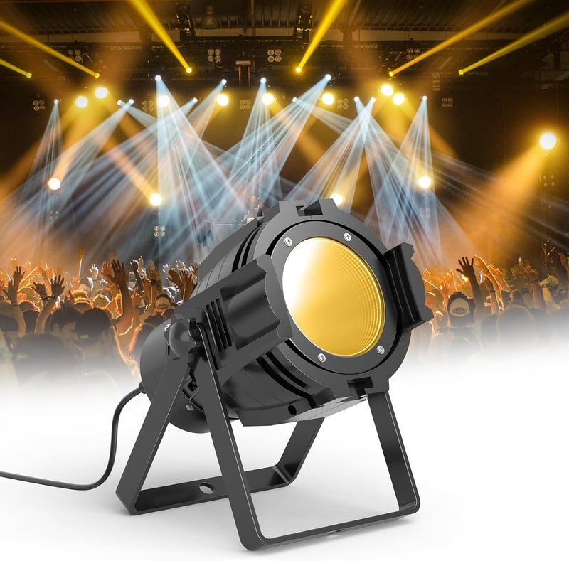 HOLDLAMP Spotlight COB LED Stage Light Par Lights Party Warm Cold White DMX Spotlights Portable Metal Housing Strobe Light Bright for Church, Concert, Theater, Photostudio, Live Show (1 Pack) - Image 1