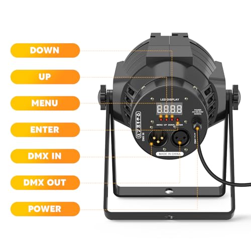 HOLDLAMP Spotlight COB LED Stage Light Par Lights Party Warm Cold White DMX Spotlights Portable Metal Housing Strobe Light Bright for Church, Concert, Theater, Photostudio, Live Show (1 Pack) - Image 4