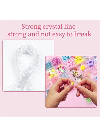 Beads for Girls Toys Kids Bracelets Making Kit Bead Art and Craft Kits DIY Bracelets Necklace Hairband and Rings Toy Making Kit for Baby Girls Games - view 4