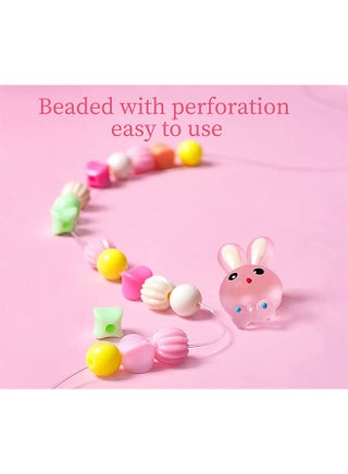 Beads for Girls Toys Kids Bracelets Making Kit Bead Art and Craft Kits DIY Bracelets Necklace Hairband and Rings Toy Making Kit for Baby Girls Games - view 3