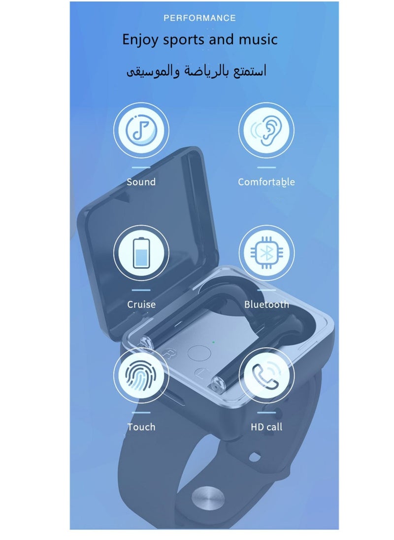 Wireless Bluetooth Headset With Wireless Music Running Sports Earphones