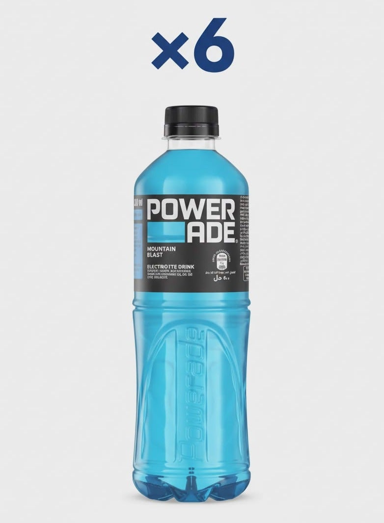 Powerade Mountain Blast Sports Drink PET Bottle - 500ml - Pack of 6 - Image 1