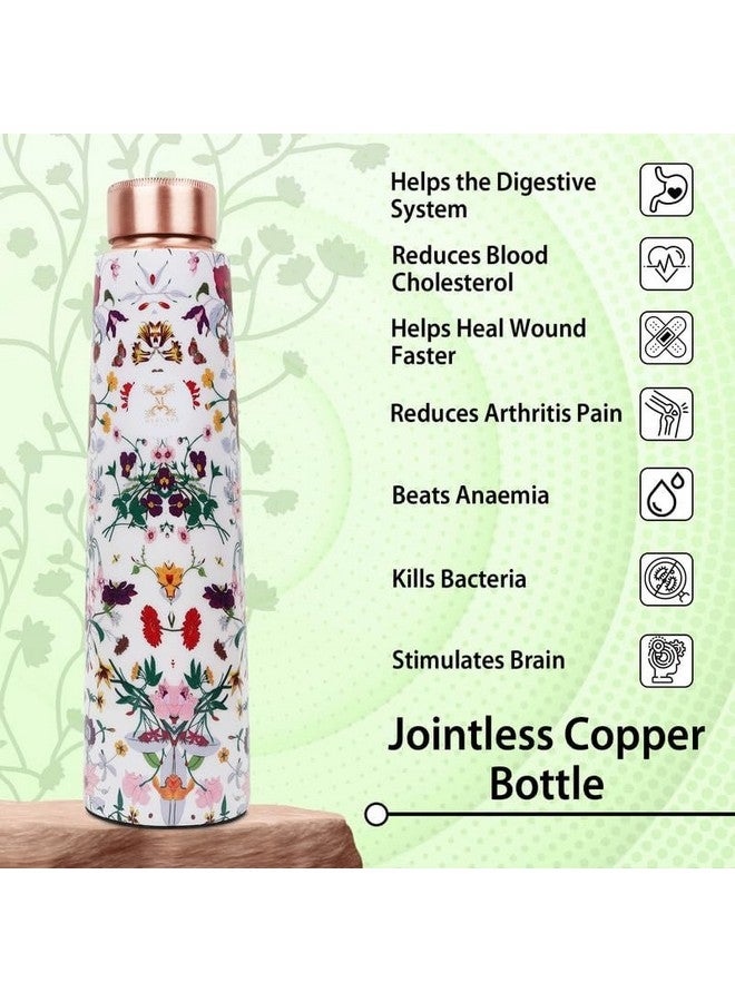 MERCAPE® Copper Water Bottle - Multi Colored Ample Design, Leak Proof, Joint Less (900ml) for Ayurveda & Yoga - Image 3