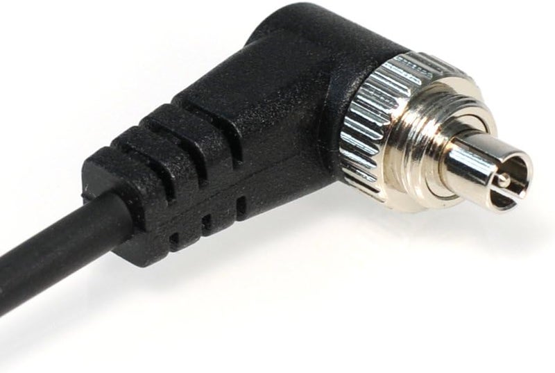 16 FT/5 Meter 3.5 mm to Male Flash PC Sync Cable with Screw Lock Compatible with PocketWizard Plus III/Plus II, Nikon, Canon, and Most DSLR Cameras Flash Trigger