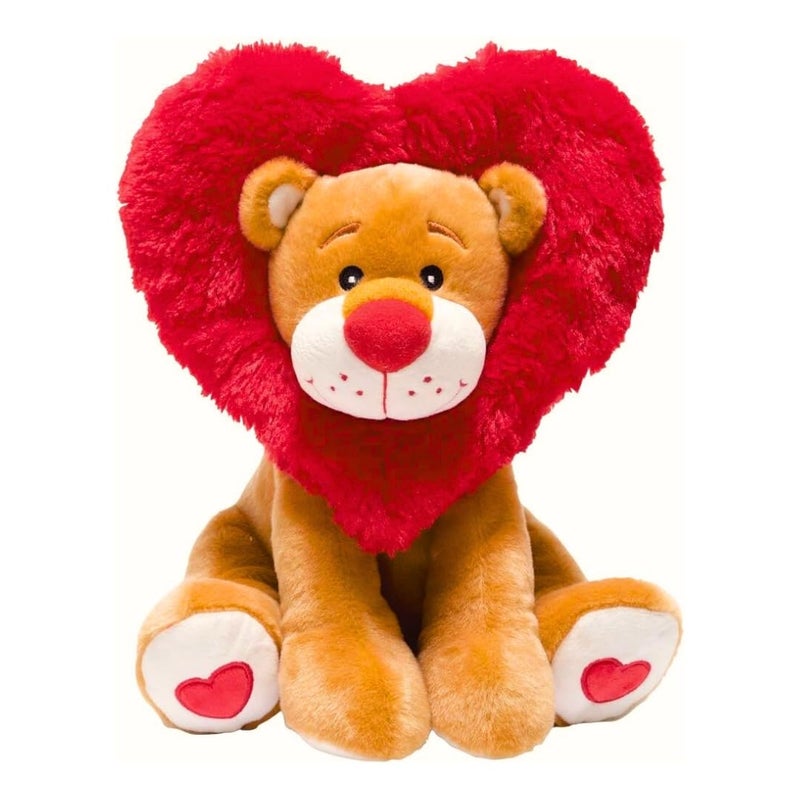 Cuddle Barn Valentines Toy Lion  Lionheart  Animated Plush Dances to Song Come and Get Your Love  HeartShaped Mane Lights Up  Romantic Funny Cute Valentine Stuffed Animal  Gift for Kids Adults  12 Inches - Image 2
