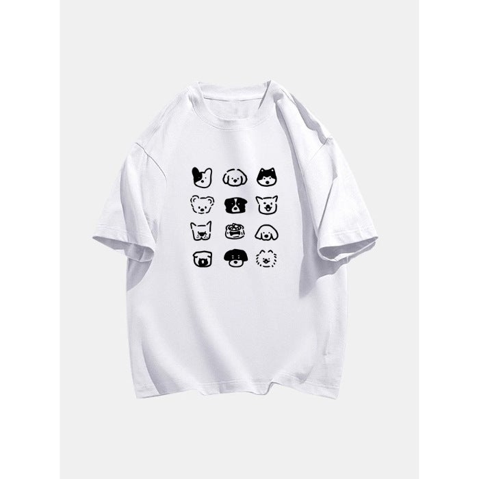 American-Style College-Style Short-Sleeved T-Shirt Women'S Pure Cotton Plus Size Summer Loose Slimming Korean-Style All-Match Half-Sleeved T-Shirt Top - Image 1