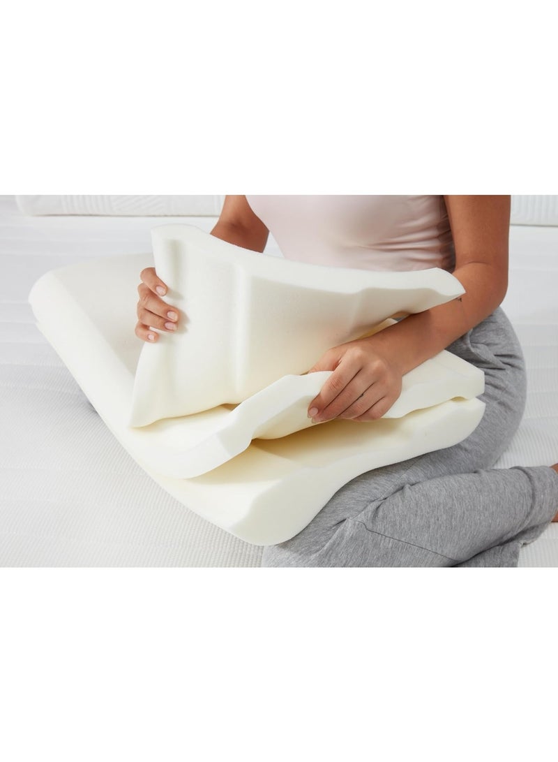 Orthopedic Memory Foam Neck Pillow, Adjustable Height Ergonomic Sleeping Pillow for Side, Back & Stomach Sleepers with Washable Cover - Image 3