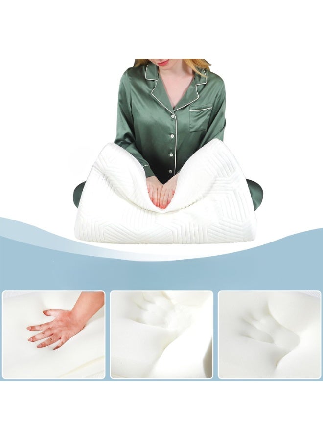 Orthopedic Memory Foam Neck Pillow, Adjustable Height Ergonomic Sleeping Pillow for Side, Back & Stomach Sleepers with Washable Cover - Image 4