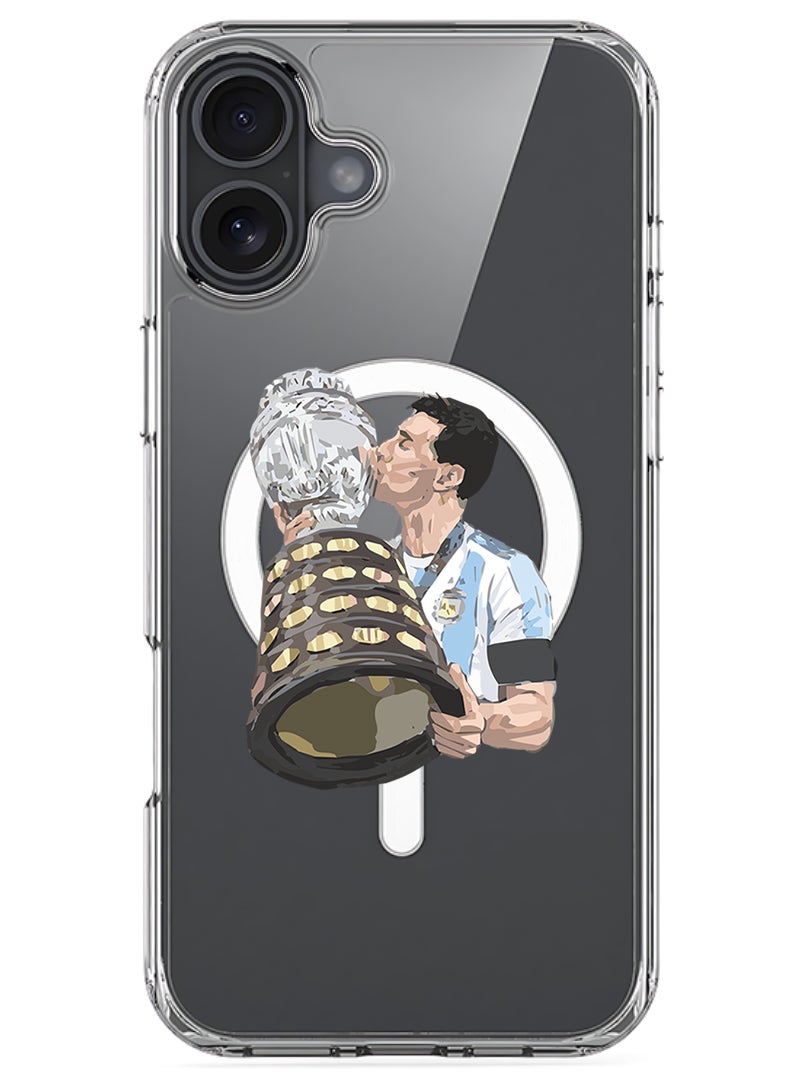 Theodor Magnetic Case for Apple iPhone 17 Compatible with MagSafe Wireless Charging, Shockproof Phone Bumper Cover - Messi - Image 1