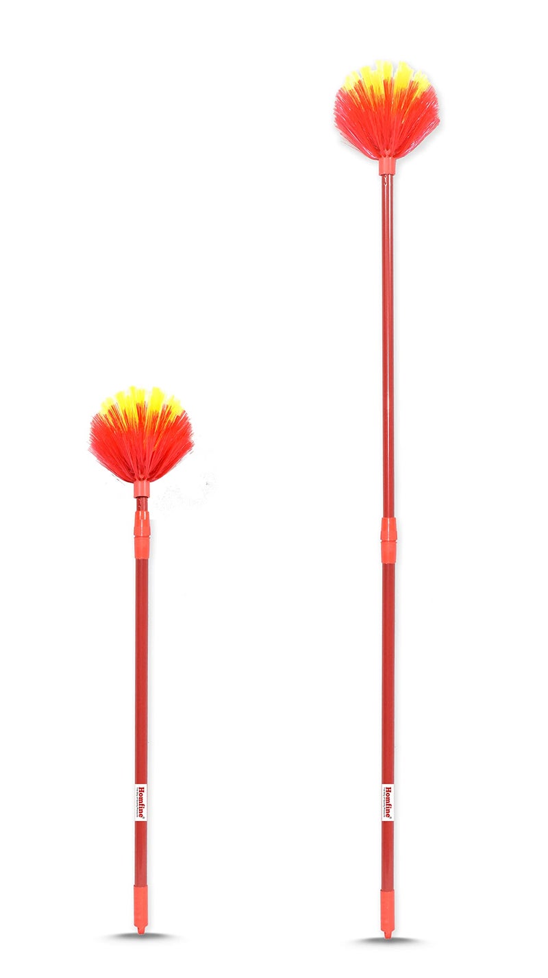 Homfine Gobhi Jala Brush with Long Handle Stick Broom for Ceiling Jala Cleaning for Home, Office Cleans Hidden Corners Cobweb Reomver Wall Dusting (1 Pc, Color May Vary) - Image 1