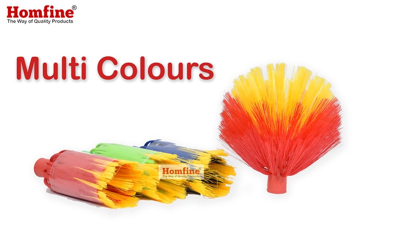 Homfine Gobhi Jala Brush with Long Handle Stick Broom for Ceiling Jala Cleaning for Home, Office Cleans Hidden Corners Cobweb Reomver Wall Dusting (1 Pc, Color May Vary) - Image 5