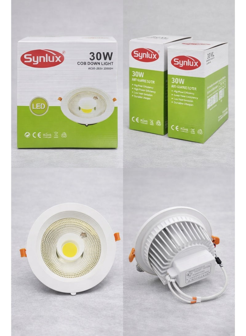 Synlux LED COB Downlight 30W | Bright White Light | Energy Saving - Image 1