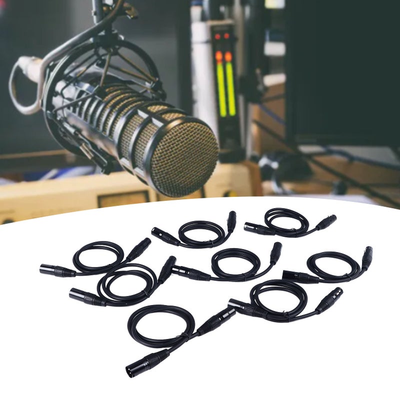 8Pcs XLR Male to Female Cable Microphone Audio Cord 1m Audio Line for Music Performance - Image 1
