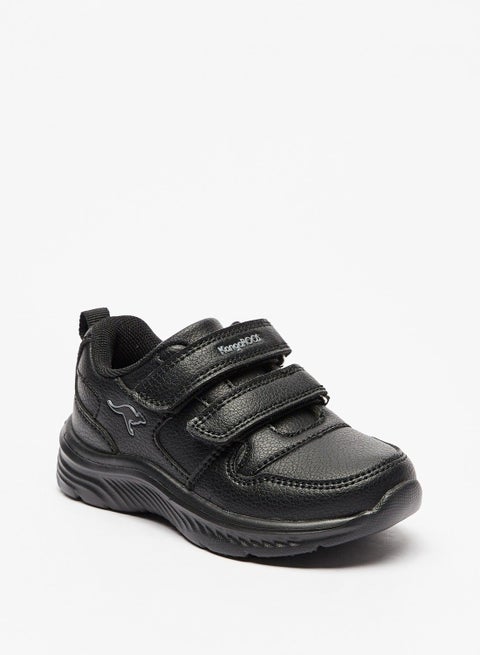 Textured Sneakers with Hook and Loop Closure