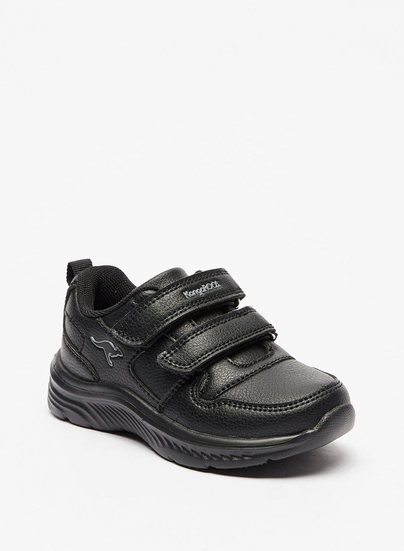 Textured Sneakers with Hook and Loop Closure
